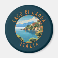 Lago di Garda Italia Retro Distressed Circle