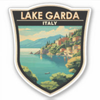 Lago di Garda Italia Travel Art Vintage