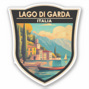 Lago di Garda Italia Travel Art Vintage