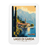 Lago di Garda Italia Travel Art Vintage