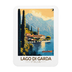 Lago di Garda Italia Travel Art Vintage Magnet
