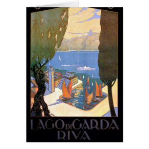 Lago di Garda Lake Garda Vintage Poster Restored