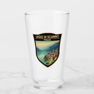 Lago di Scanno Italia Travel Art Vintage Glass