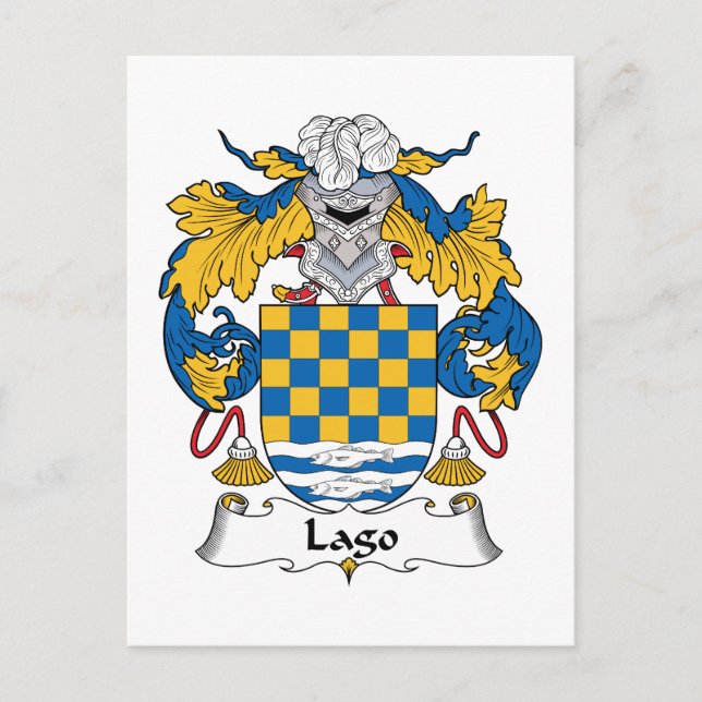 Lago Family Crest Postcard (Front)