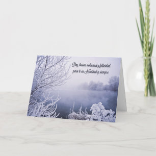 Lago Nieve Navidad Holiday Card