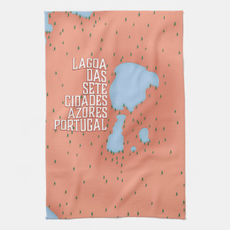 Lagoa das Sete Cidades Portugal Tea Towel