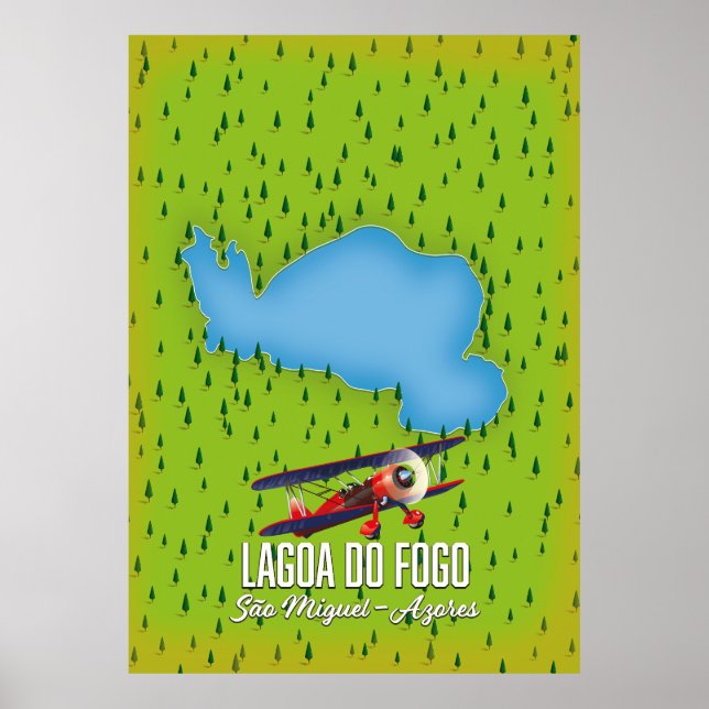  Lagoa do Fogo São Miguel Azores map Poster (Front)