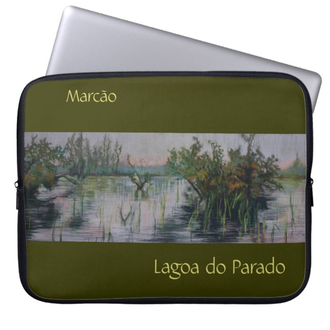 Lagoa do Parado Bordered Customisable Laptop Case (Front)