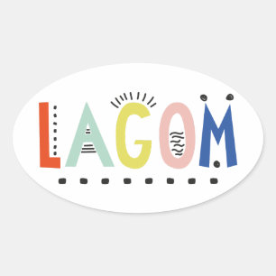 Lagom Colours Oval Sticker