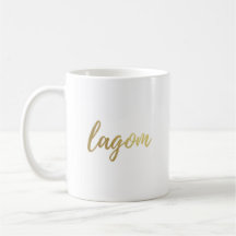 Lagom Scandinavian Gold Foil Coffee Mug