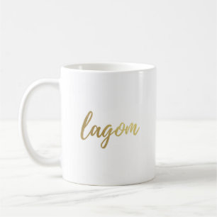 Lagom Scandinavian Gold Foil Coffee Mug