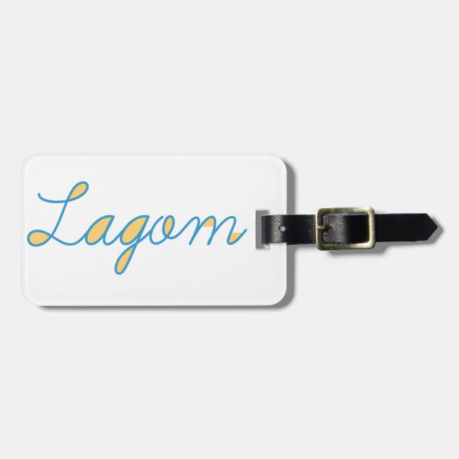 Lagom Sweden Luggage Tag (Front Horizontal)
