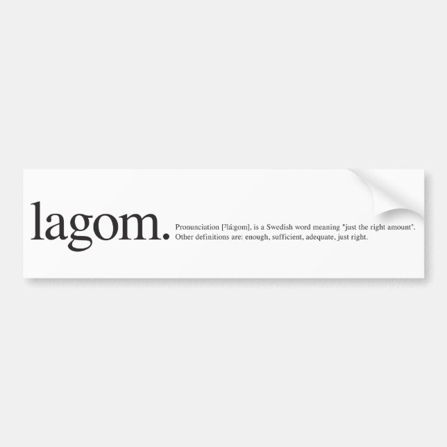 Lagom Wiki Bumper Sticker (Front)