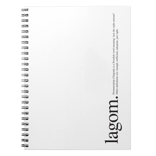 Lagom Wiki Notebook (Front)