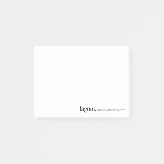 Lagom Wiki Post-it Notes (Front)