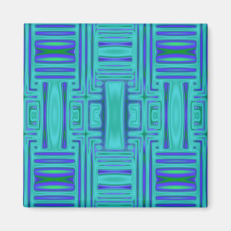 Lagoon Blue Geometric Magnet