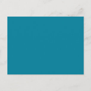Lagoon Deep Teal Blue Solid Trend Colour Backgroun Postcard