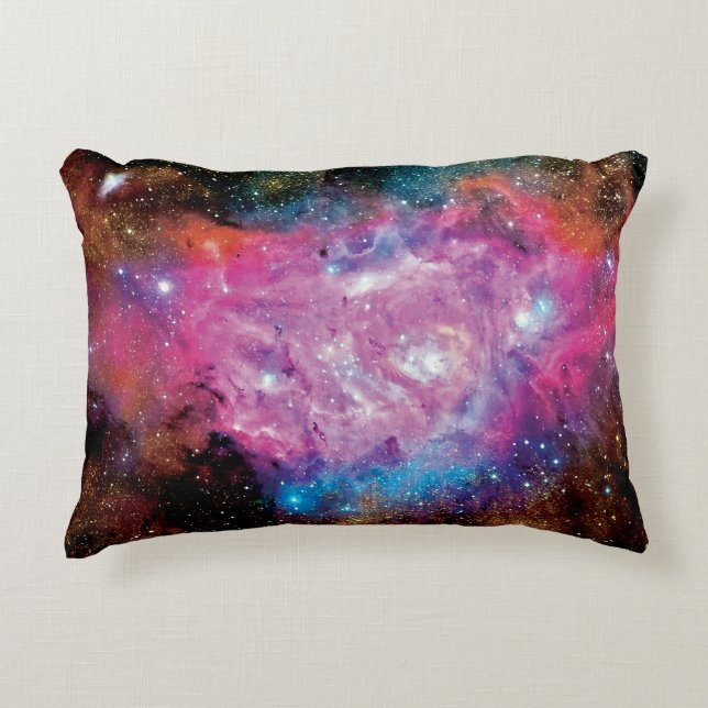 Lagoon Emission Nebula Interstellar Cloud Photo Decorative Cushion (Front)
