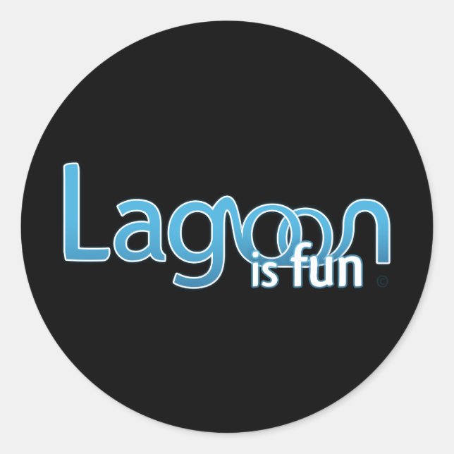 Lagoon Is Fun Logo Classic Round Sticker (Front)
