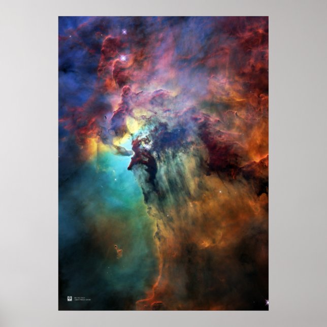 Lagoon Nebula - NASA Hubble Space Telescope Poster (Front)