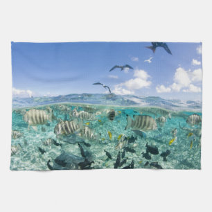 Lagoon safari trip featuring Stingrays Tea Towel