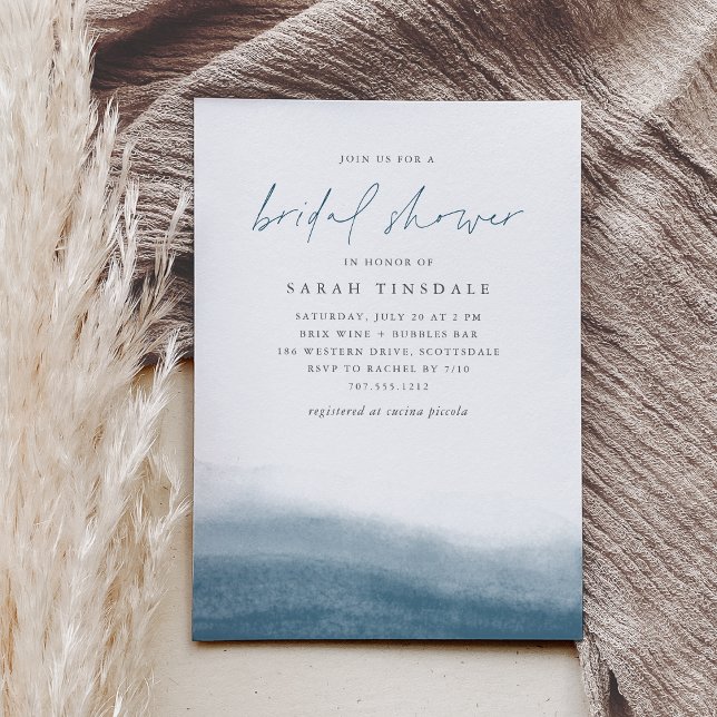 Lagoon Tides Coastal Watercolor Bridal Shower Invitation (Creator Uploaded)
