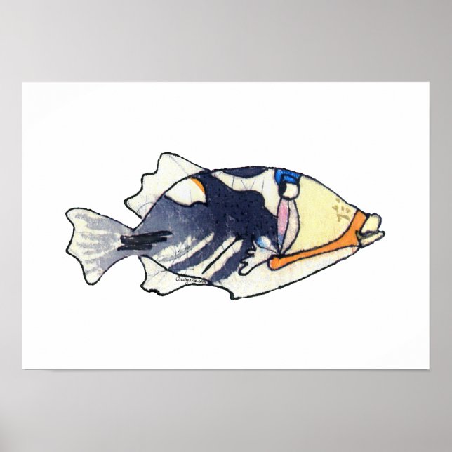 Lagoon Triggerfish Wall Art Poster (Front)