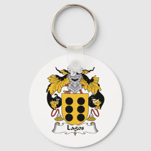 Lagos Family Crest Key Ring