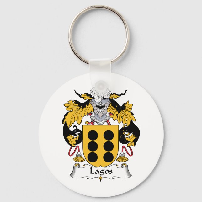 Lagos Family Crest Key Ring (Front)