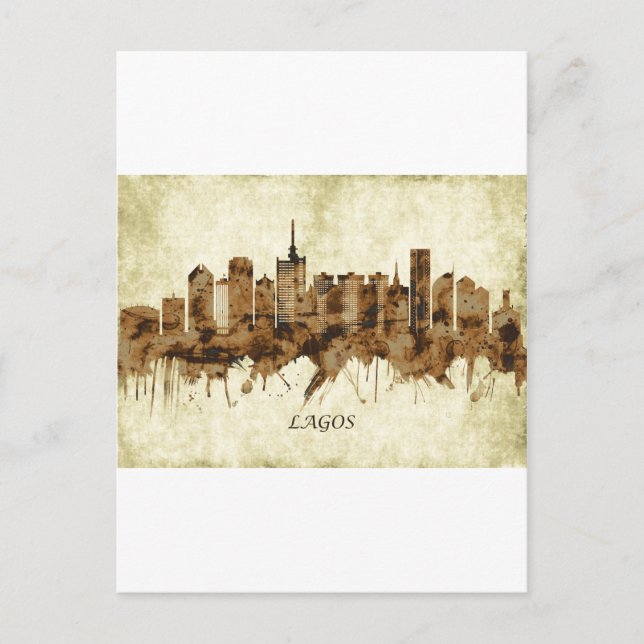 Lagos Nigeria Cityscape Holiday Postcard (Front)