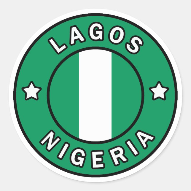 Lagos Nigeria Classic Round Sticker (Front)