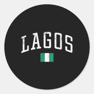 Lagos Nigeria Country Flag Vacation Classic Round Sticker