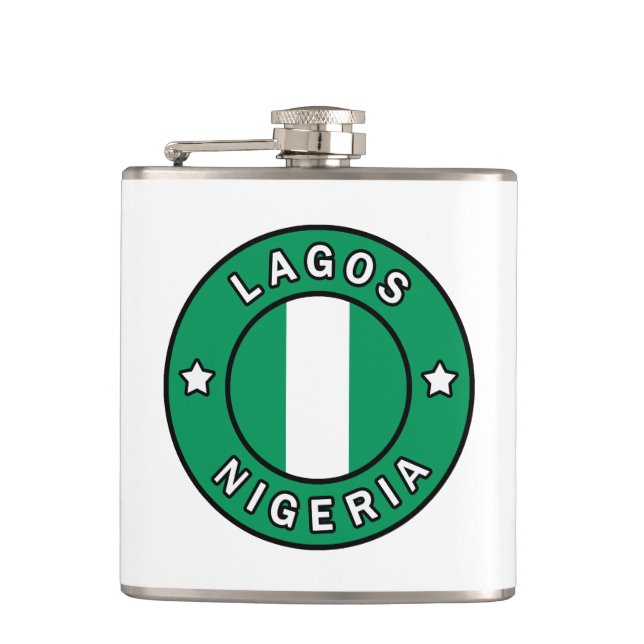 Lagos Nigeria Hip Flask (Front)