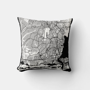 Lagos Nigeria Map Cushion
