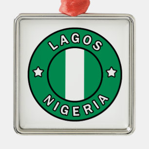 Lagos Nigeria Metal Tree Decoration