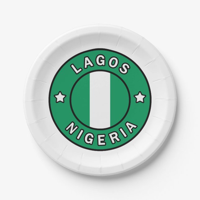 Lagos Nigeria Paper Plate (Front)