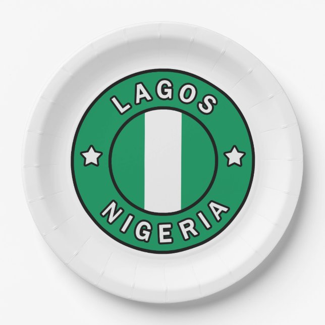 Lagos Nigeria Paper Plate (Front)