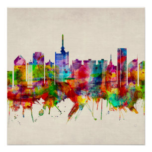 Lagos Nigeria Skyline Poster