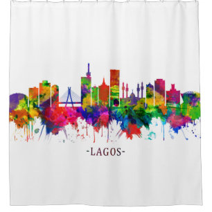 Lagos Nigeria Skyline Shower Curtain