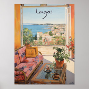 Lagos Nigeria Travel City Painting Aesthetic Poster