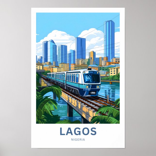 Lagos Nigeria Travel Print (Front)