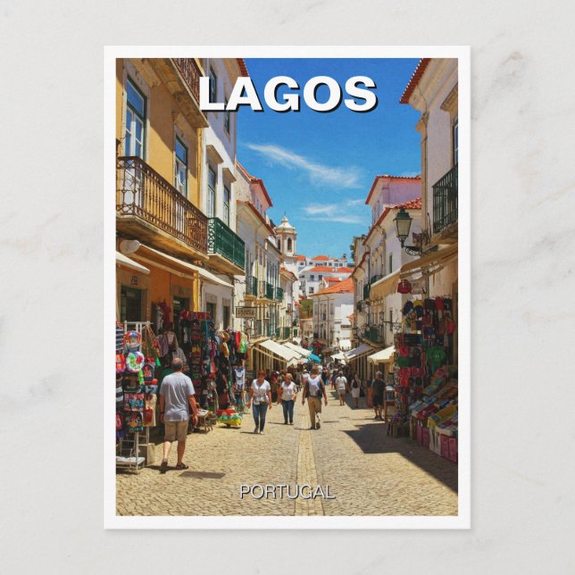 Lagos Portugal Travel Postcard (Front)