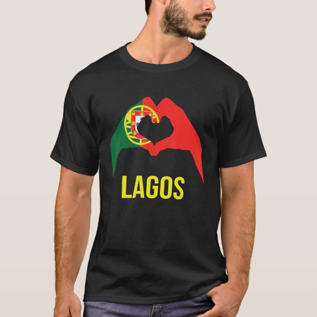 Lagos Portuguese City Portugal Flag T-Shirt (Front)