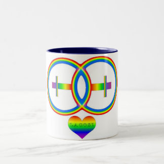 LAGOSI 001Rainbow-2female-mug Two-Tone Coffee Mug