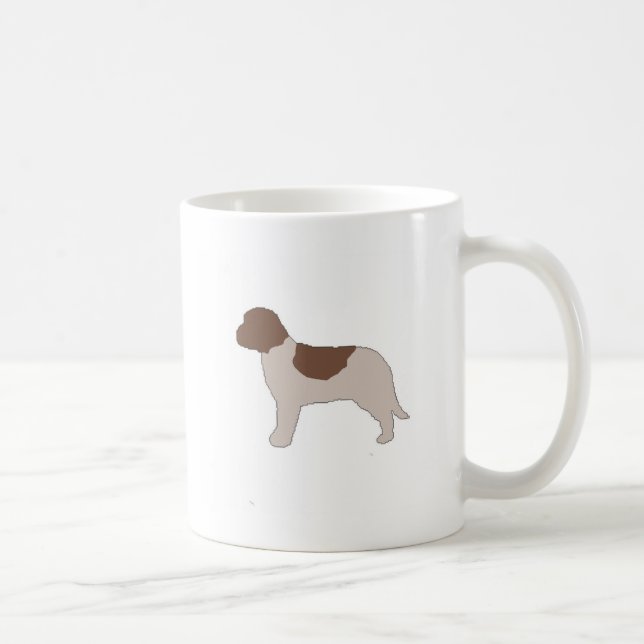 Lagotto Romagnolo colour silhouette Coffee Mug (Right)