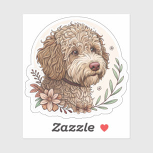 Lagotto Romagnolo   Cute Watercolor Dog with Truff