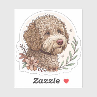 Lagotto Romagnolo | Cute Watercolor Dog with Truff