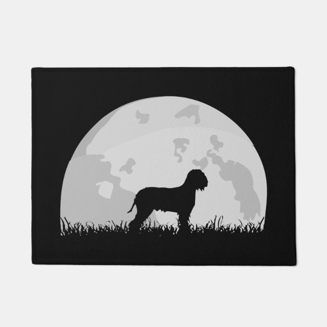 Lagotto Romagnolo Dog Full Moon Silhouette Doormat (Front)
