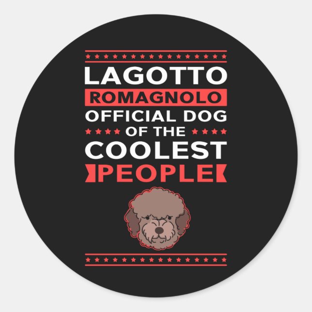 Lagotto Romagnolo Dog Owner Classic Round Sticker (Front)