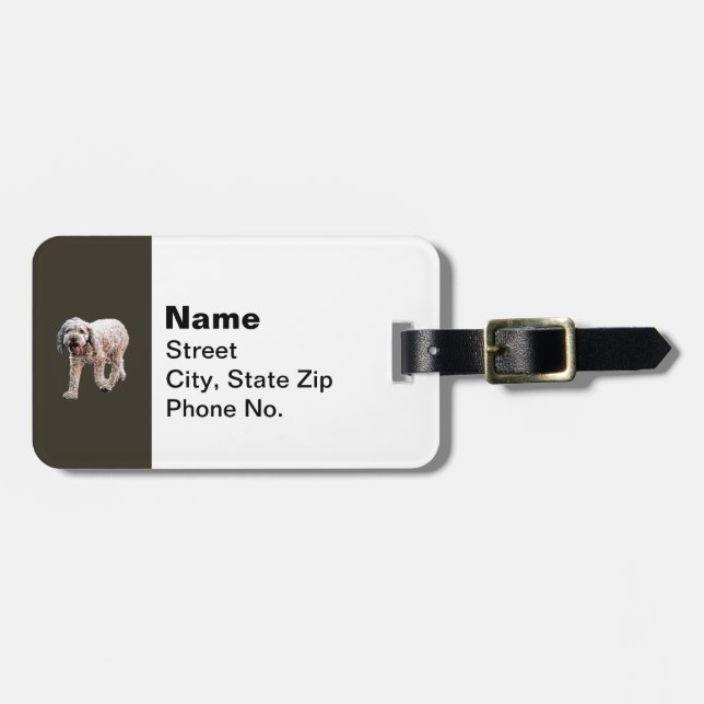 Lagotto Romagnolo Luggage Tag (Front Horizontal)